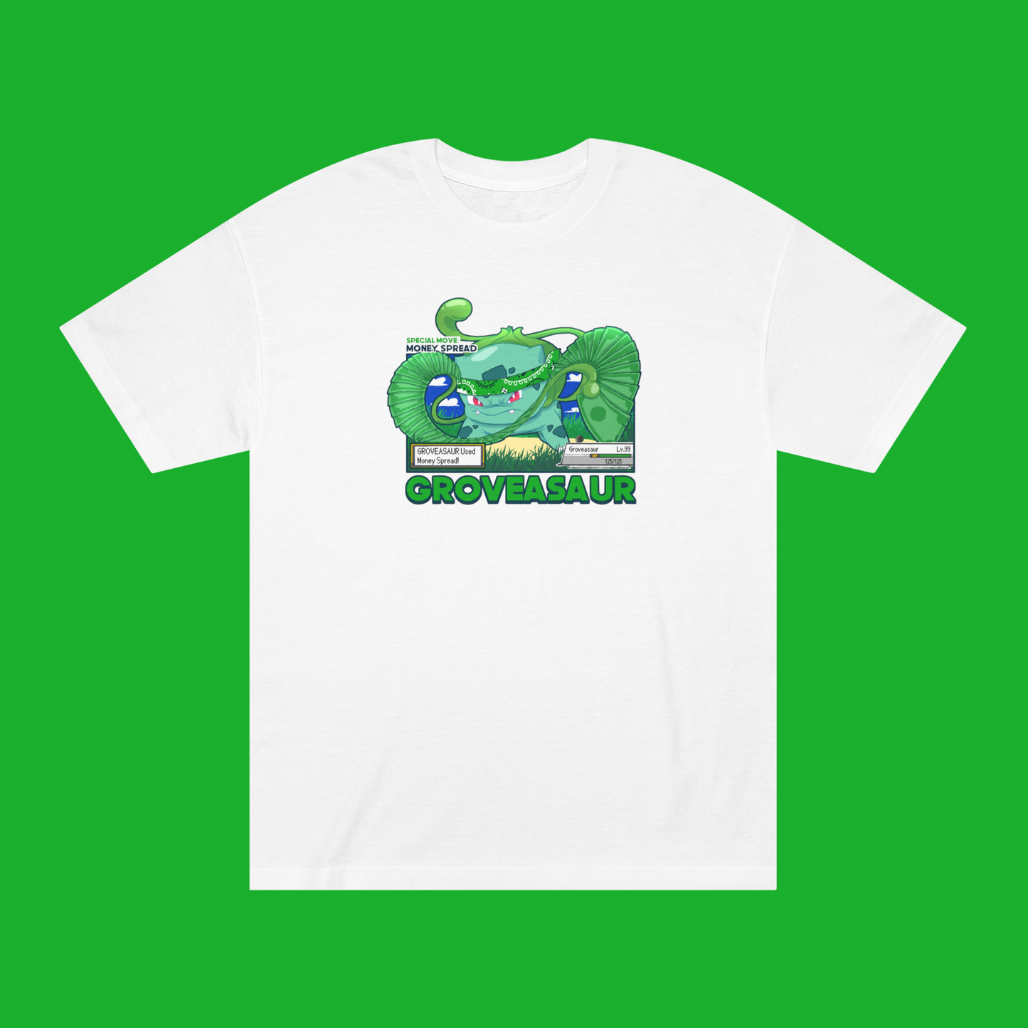 ImPJComics' Groveasaur Money Spread Tee