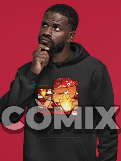 ImPJComics' "Bharmander" Comic Panel Design Hoodie