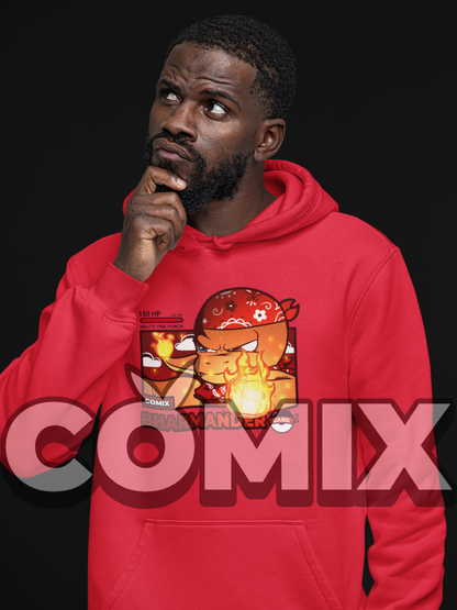 ImPJComics' "Bharmander" Comic Panel Design Hoodie